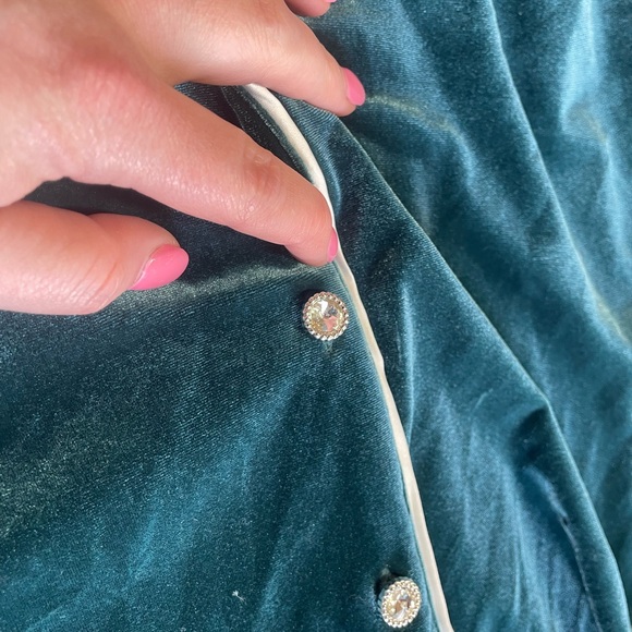 I.N.C. International Concepts Velvet Shawl Collar Pajama Set w/ Detachable Belt - Picture 8 of 13